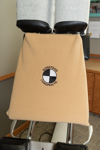 Thoracic Cover for Hi-Lo Table embroidered with the Gonstead Logo (Multiple Colors)