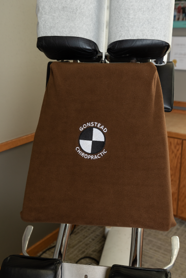 Thoracic Cover for Hi-Lo Table embroidered with the Gonstead Logo (Multiple Colors)